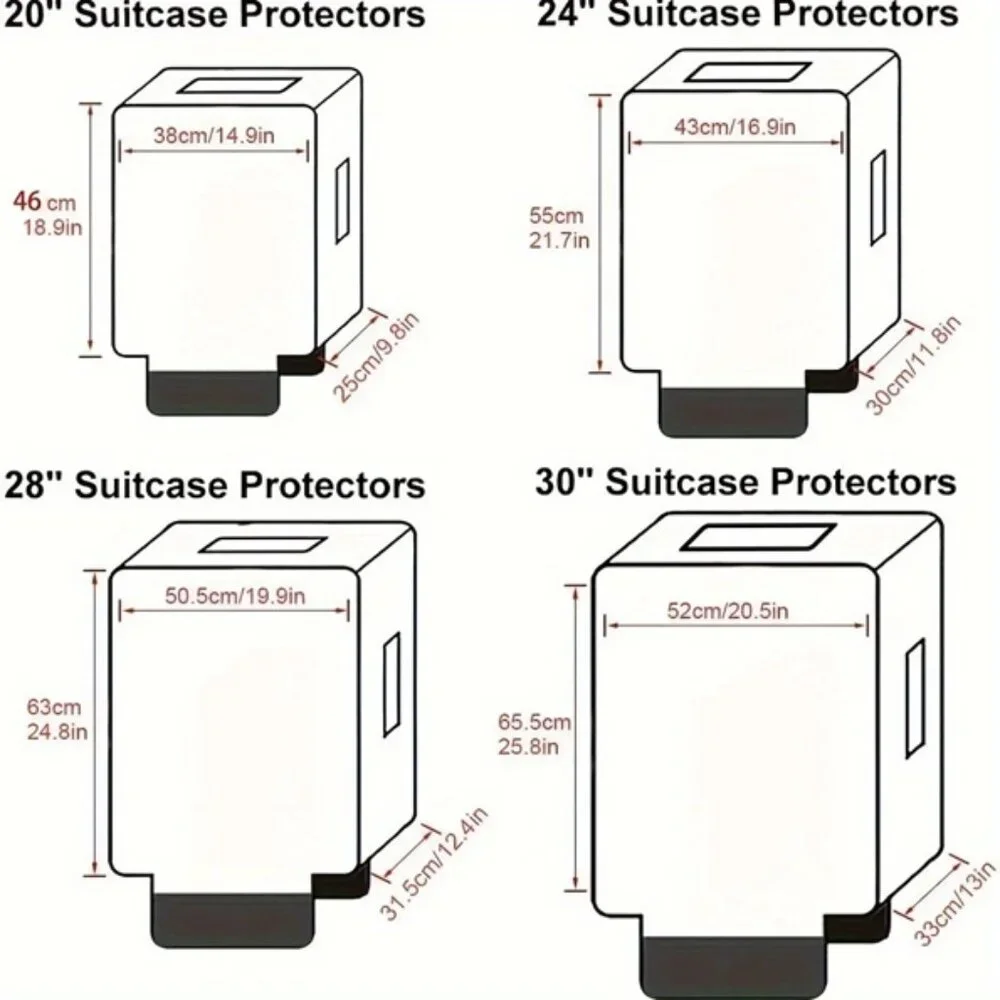 Luggage Protector / Suitcase Cover / Clear PVC / Waterproof -NWT- 30